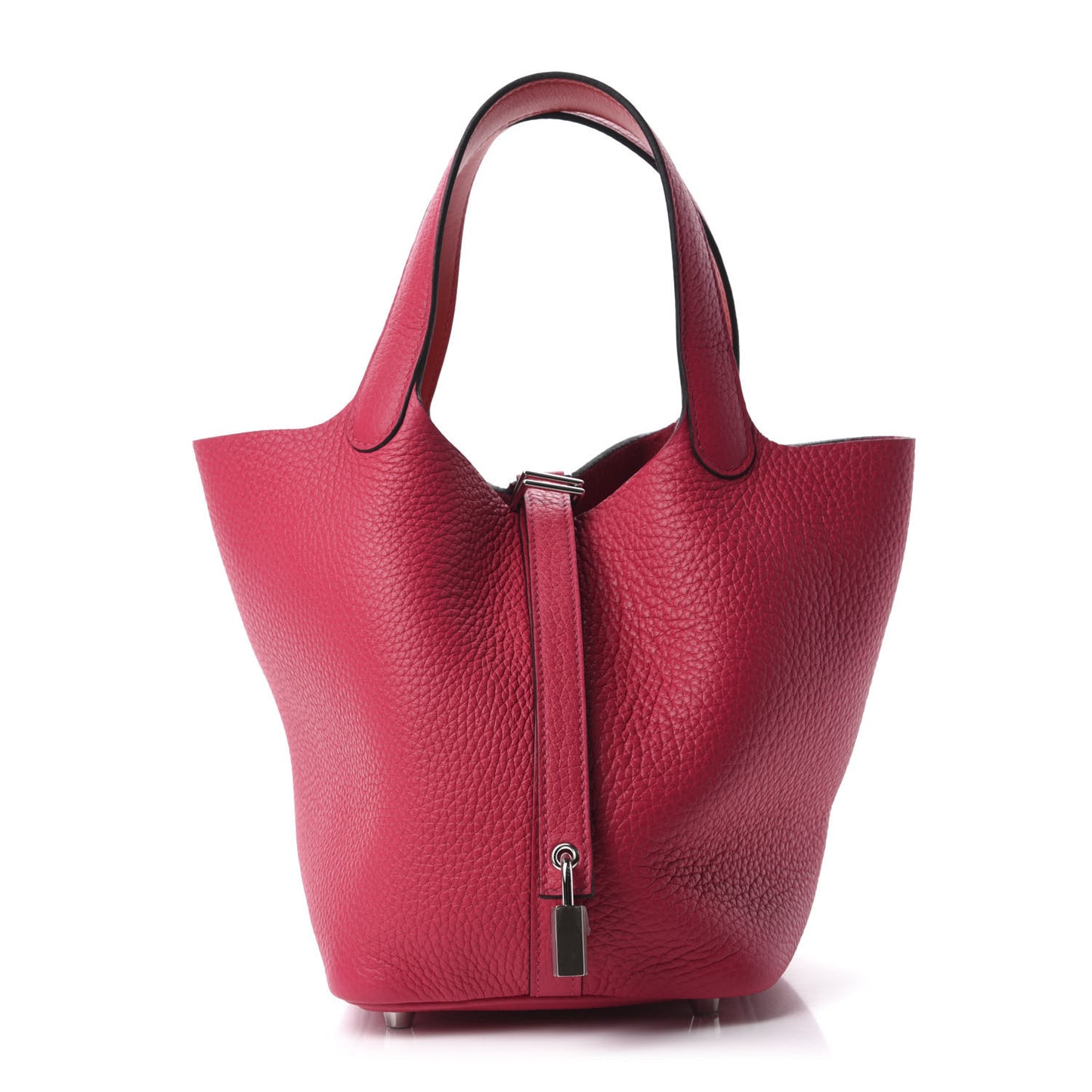 Taurillon Clemence Verso Picotin Lock 18 PM Rose Mexico Rouge De Coeur