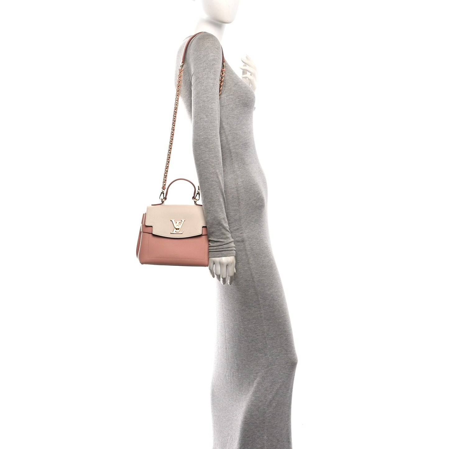 Soft Calfskin Mini Lockme Ever Rose Trianon Quartz