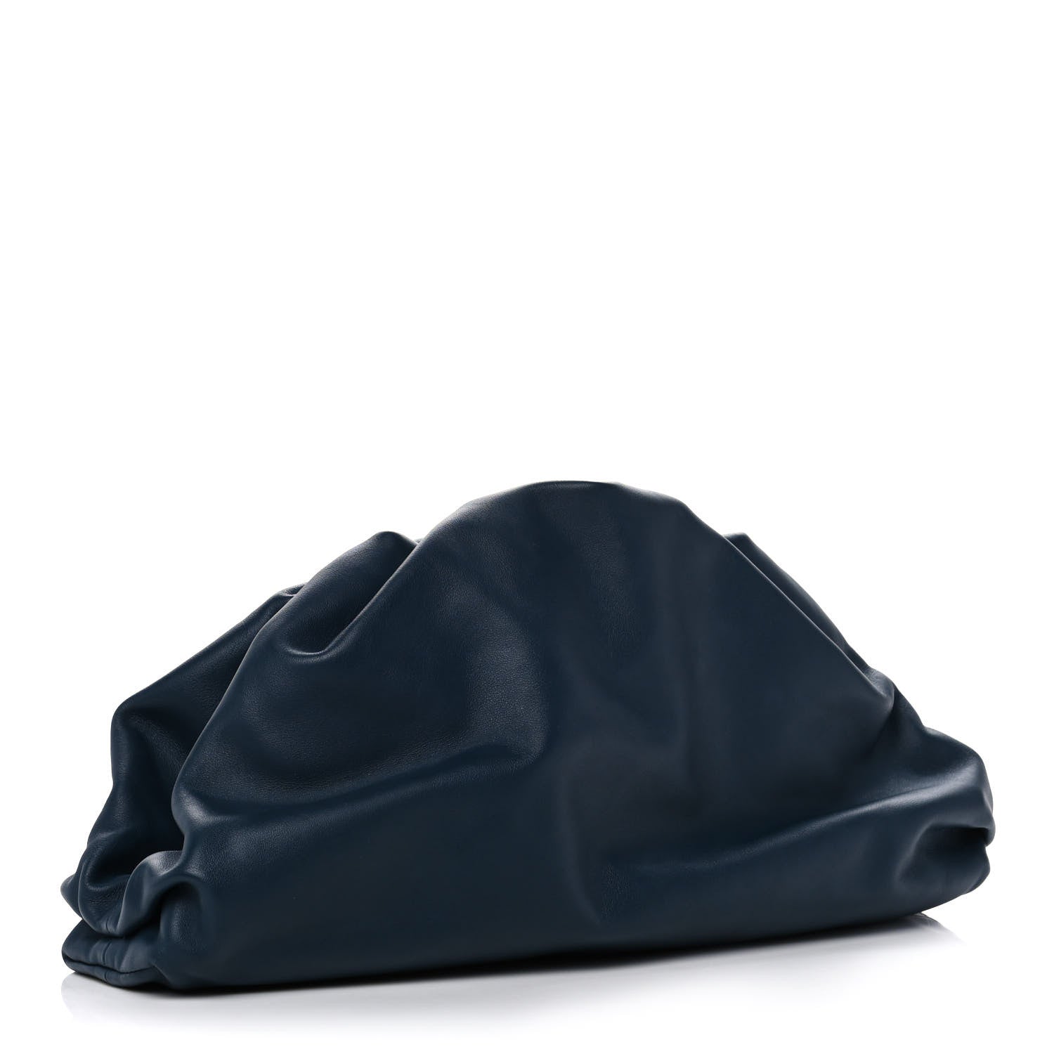 Bottega Veneta Smooth Butter Calf The Pouch Oversized Clutch Deep Blue 3 of 14