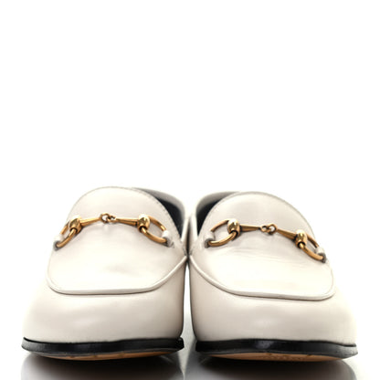 Gucci Lambskin Womens Brixton Horsebit Loafers 35 Mystic White 2 of 10