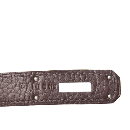 Hermes Taurillon Clemence Jypsiere 28 Chocolate 7 of 11