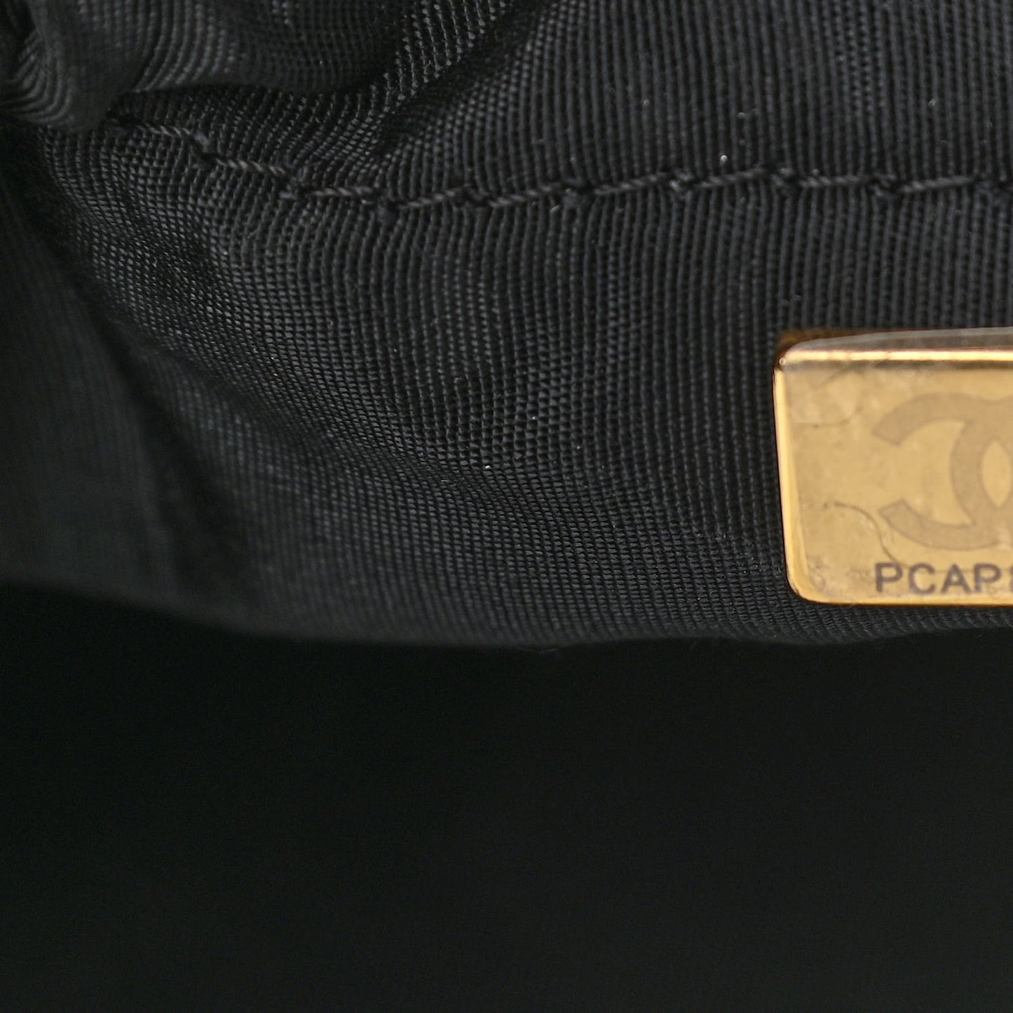 Denim Quilted Mood Bucket With Chain Black Multicolor