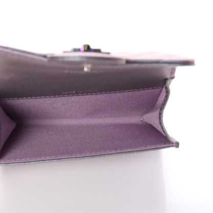 Chanel Iridescent Lambskin Chevron Quilted Reissue Card Holder Light Purple 5 of 9