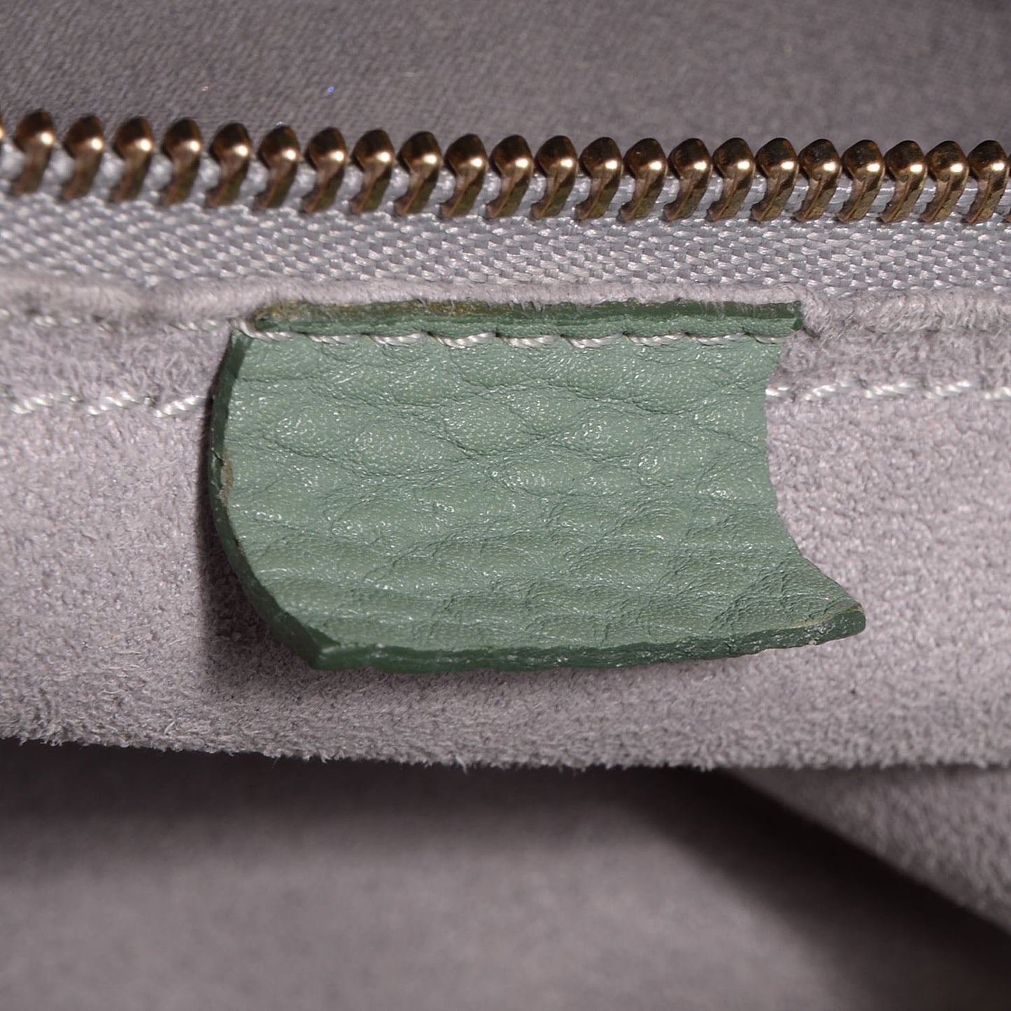 Pebbled Leather Mini Luggage Almond
