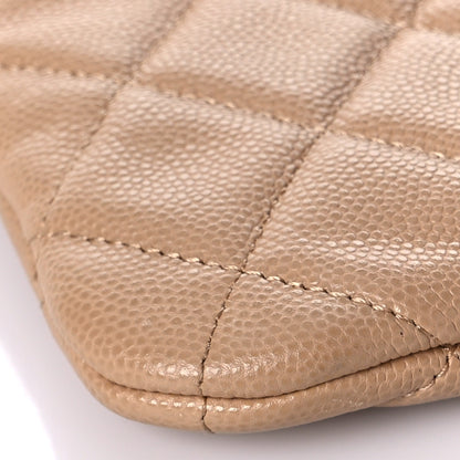 Chanel Caviar Quilted Medium Cosmetic Case Beige 8 of 11