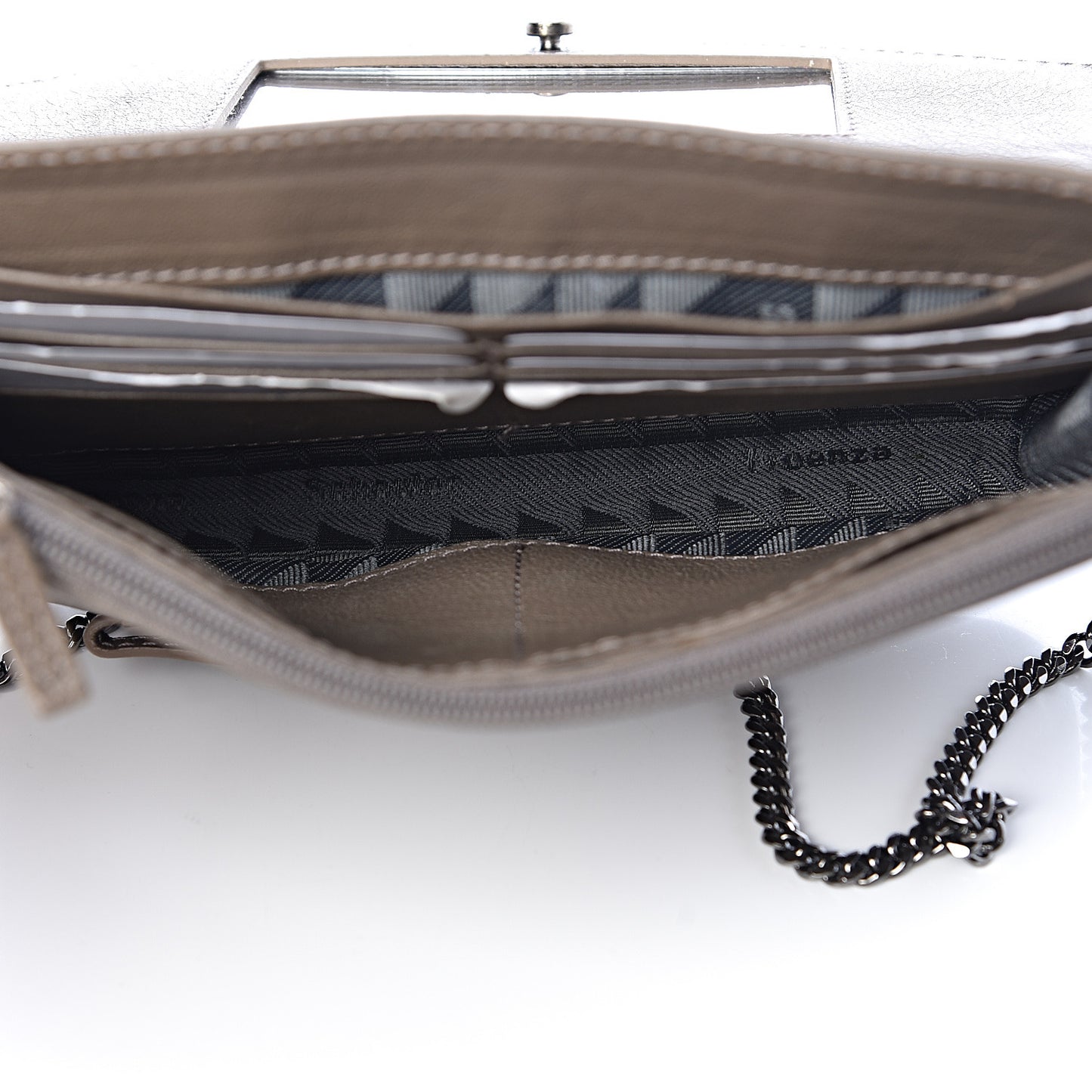 Lambskin PS1 Large Chain Wallet Smoke