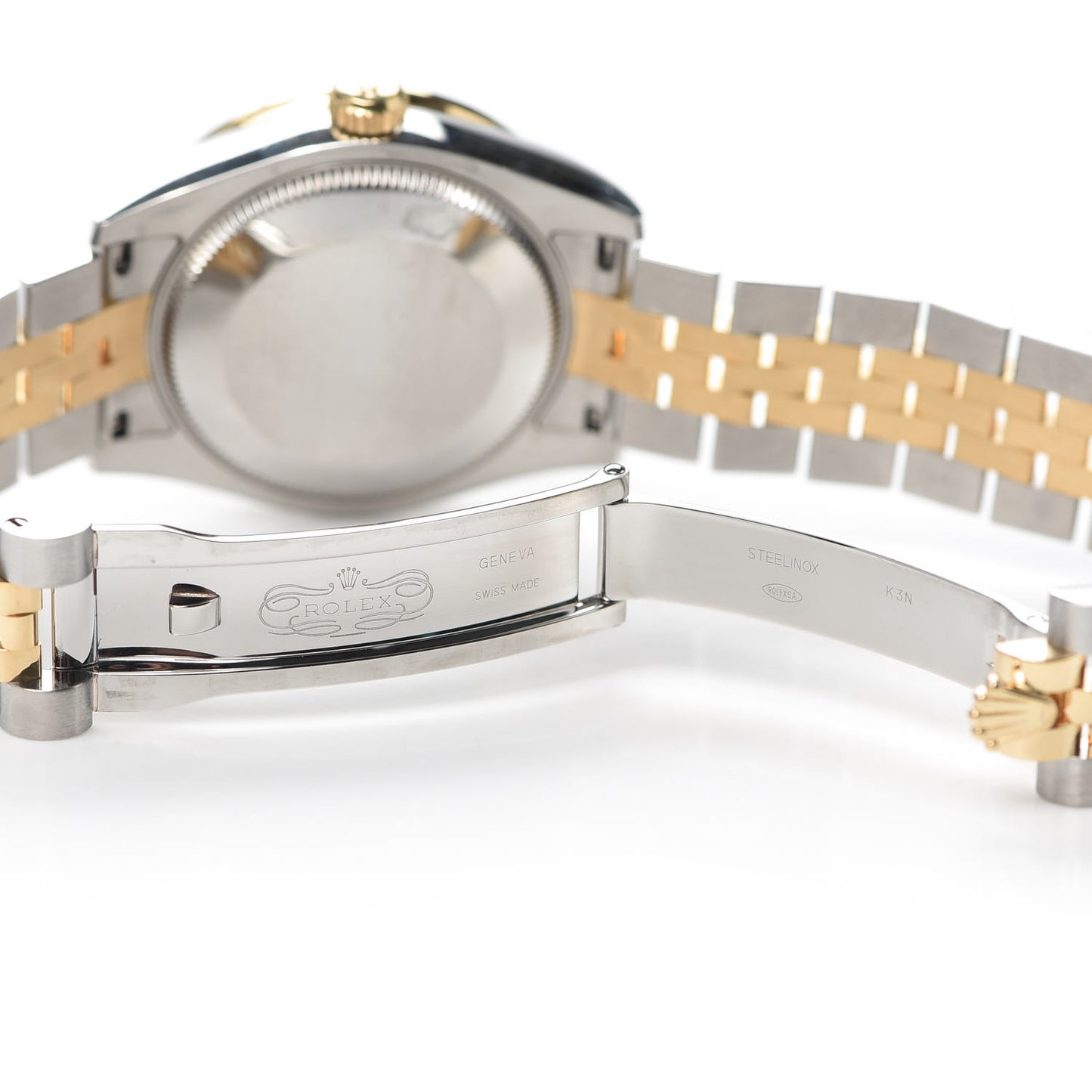 Stainless Steel 18K Yellow Gold Diamond 31mm Oyster Perpetual Datejust Watch Silver 178383