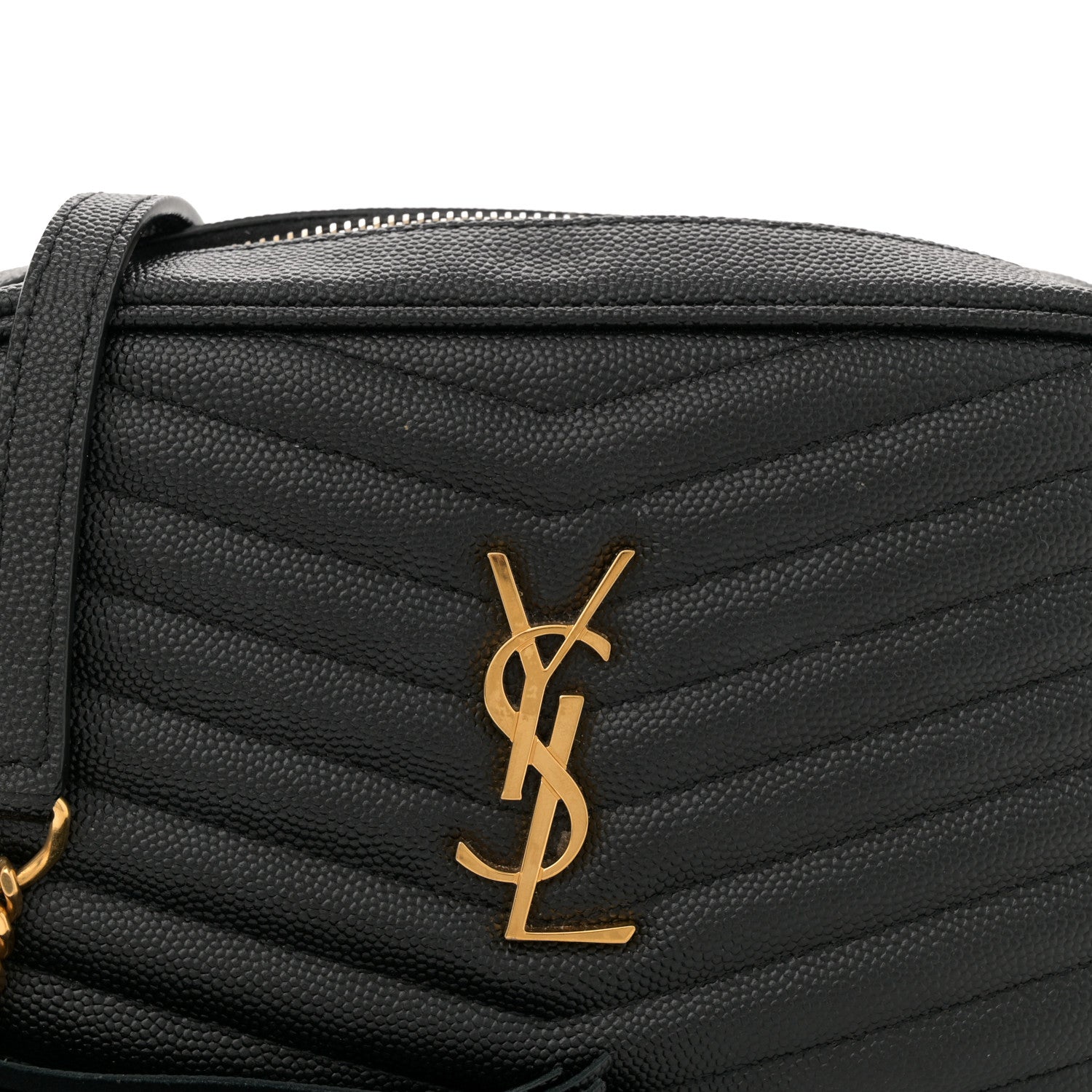Saint Laurent Grain De Poudre Matelasse Monogram Mini Lou Camera Bag Black 8 of 11