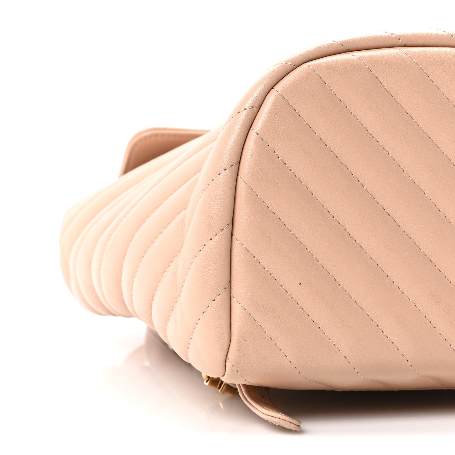 Chanel Calfskin Chevron Quilted Small Urban Spirit Backpack Beige 9 of 10