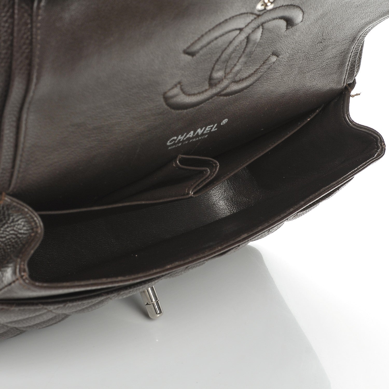 Chanel Caviar Quilted Medium Double Flap Brown 5 of 9