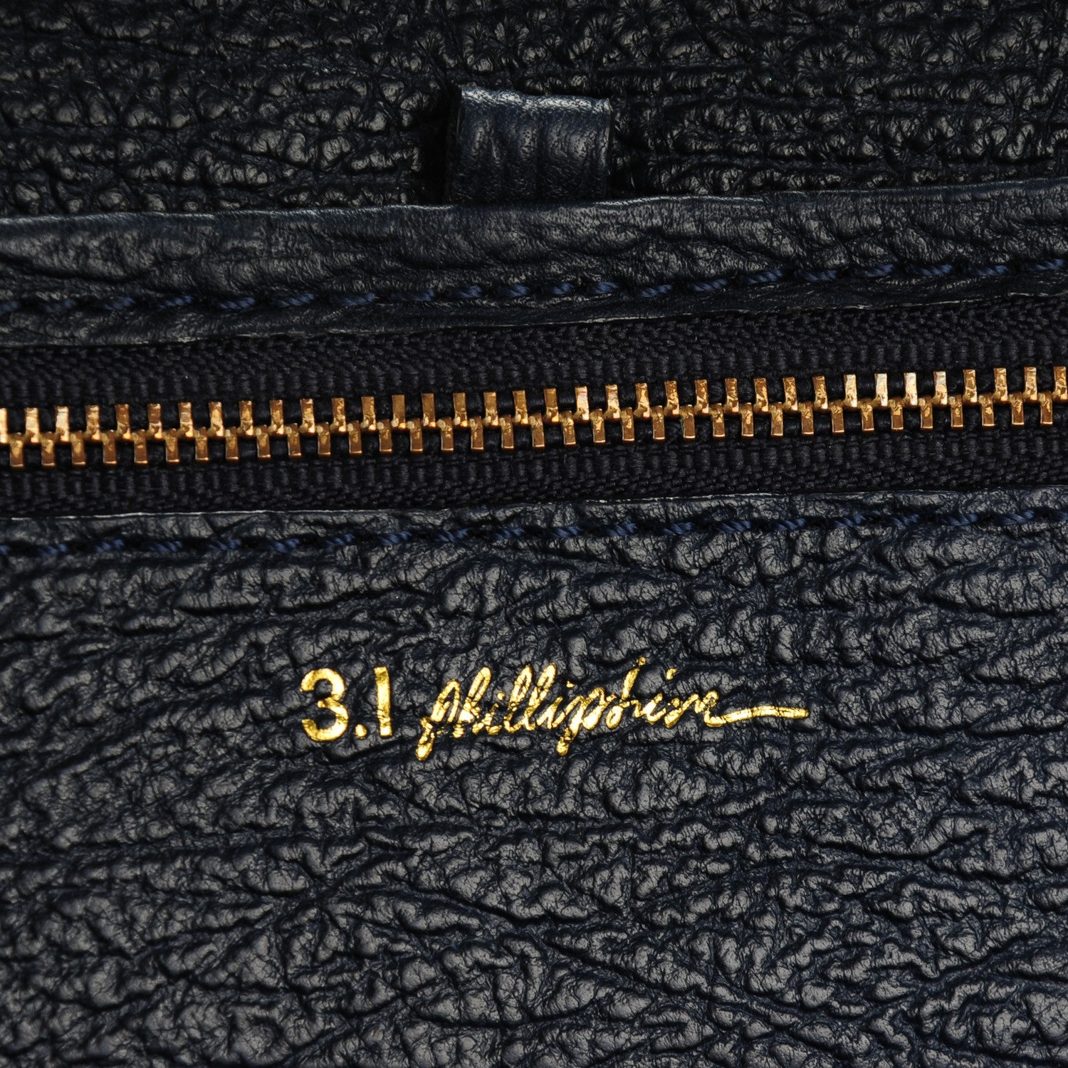 3.1 Phillip Lim 3.1 Textured Calfskin Large Pashli Satchel Ink 6 of 7