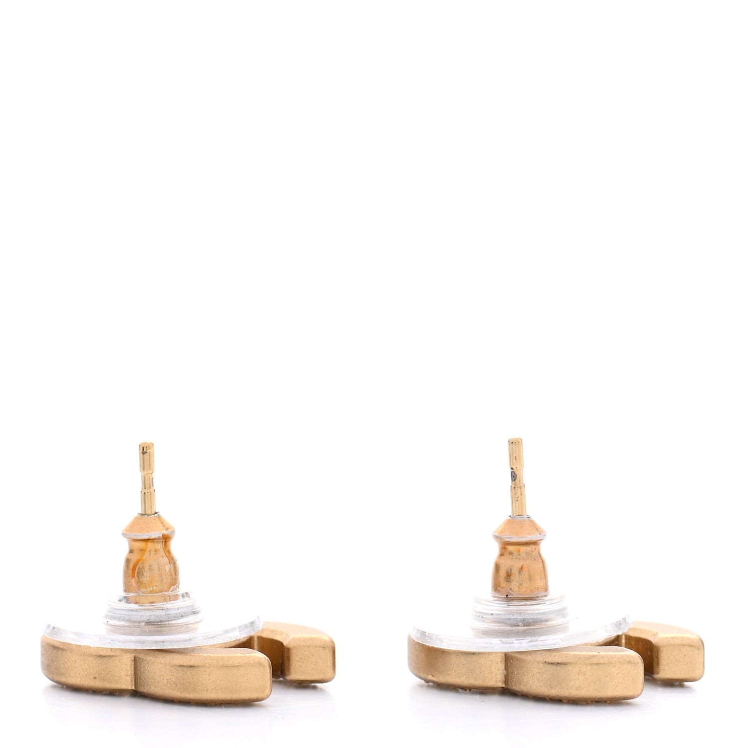 Chanel Crystal CC Earrings Gold 3 of 5