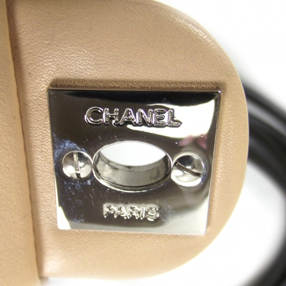 Chanel Calfskin Quilted Large Cambon Multipocket Reporter Beige Black 8 of 11