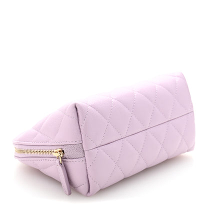 Chanel Caviar Quilted Cosmetic Case Light Purple 4 of 8