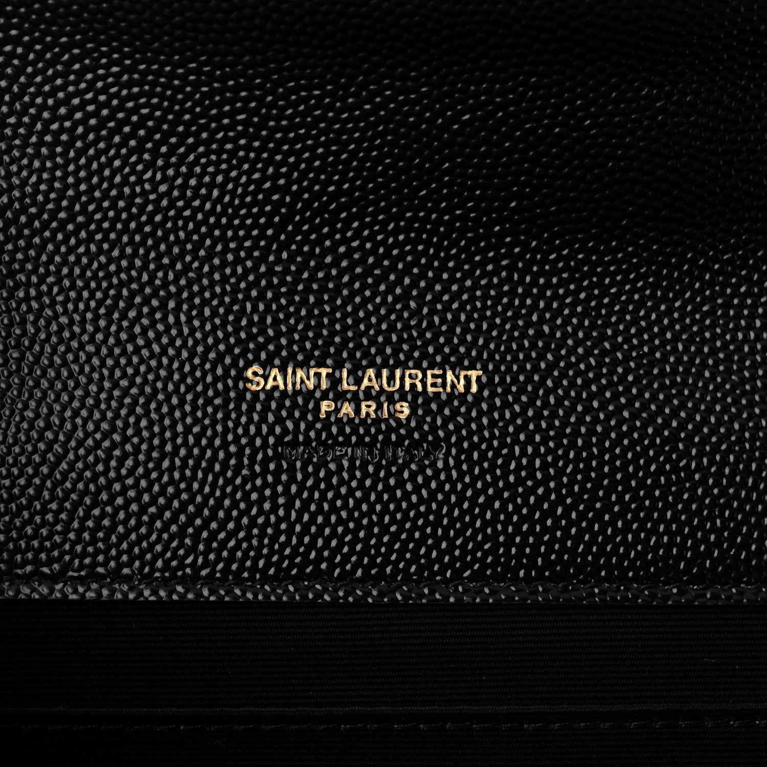 Saint Laurent Grain De Poudre Matelasse Chevron Monogram Envelope Clutch Black Black 6 of 11