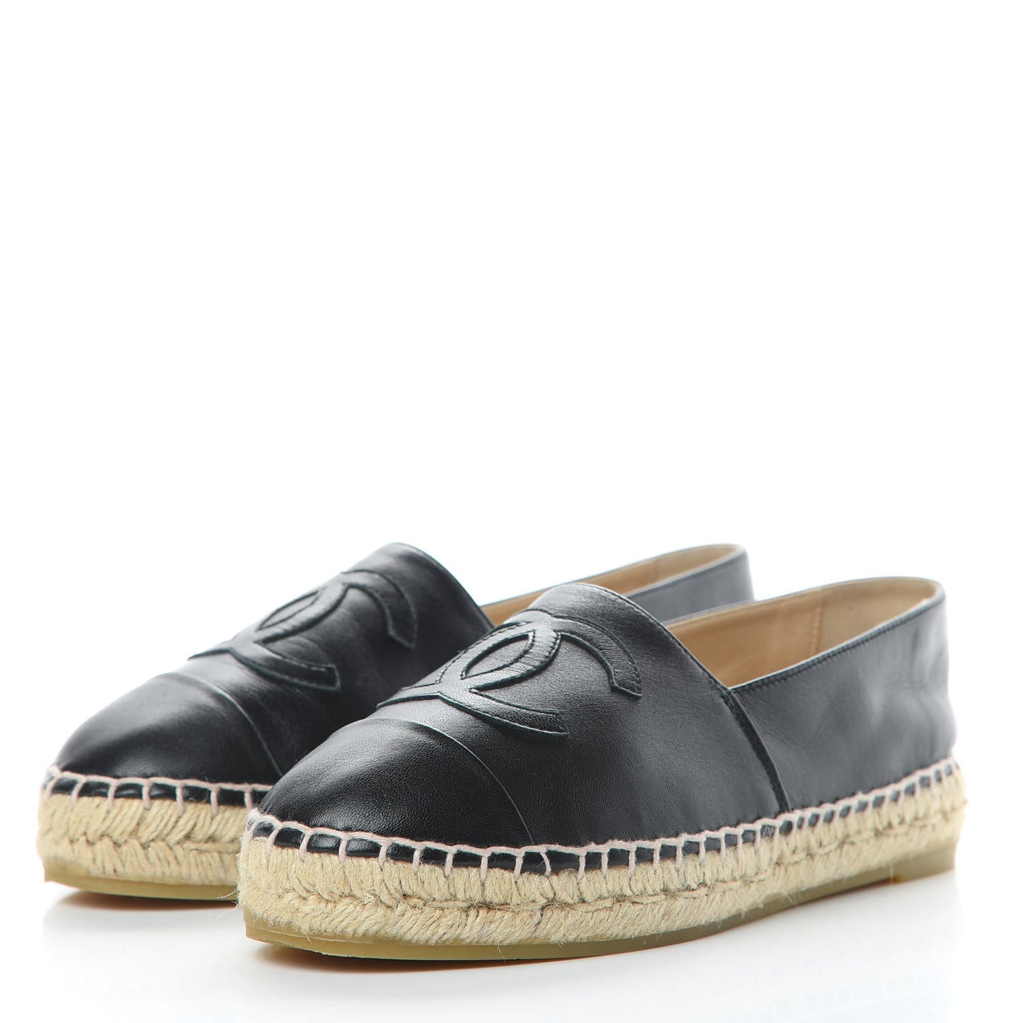 Lambskin CC Espadrilles 36 Black