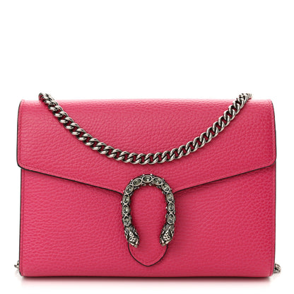 Gucci Dollar Calfskin Crystal Mini Dionysus Chain Wallet Box Pink 1 of 13