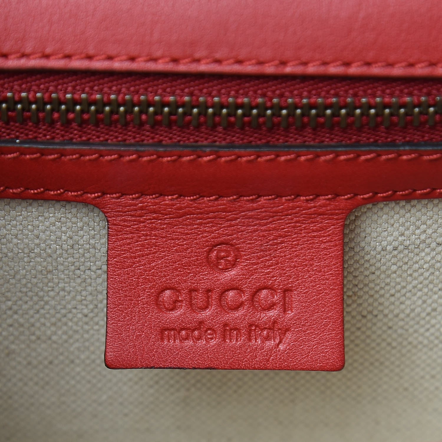 Gucci Calfskin Web Medium Peony Chain Shoulder Bag Red 6 of 13