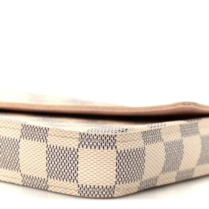 Louis Vuitton Damier Azur Pochette Felicie Chain Wallet Rose Ballerine 11 of 12