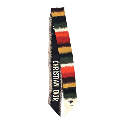 Christian Dior Silk D-Stripes Mitzah Scarf Multicolor 2 of 3