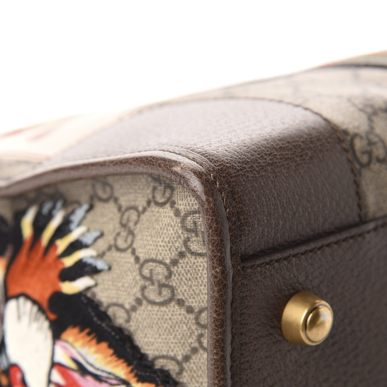 Gucci Soft GG Supreme Monogram Courrier Medium Duffle Bag Beige New Acero Multicolor 11 of 13