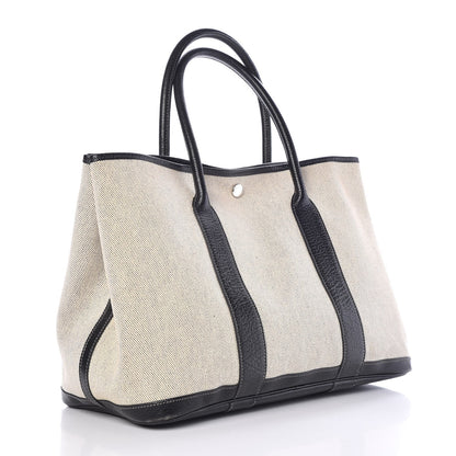 Hermes Buffle Skipper Toile Garden Party 36 MM Tote Black 3 of 7