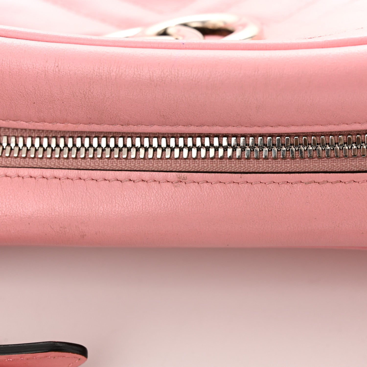Gucci Calfskin Matelasse Small GG Marmont Chain Shoulder Bag Wild Rose 17 of 18