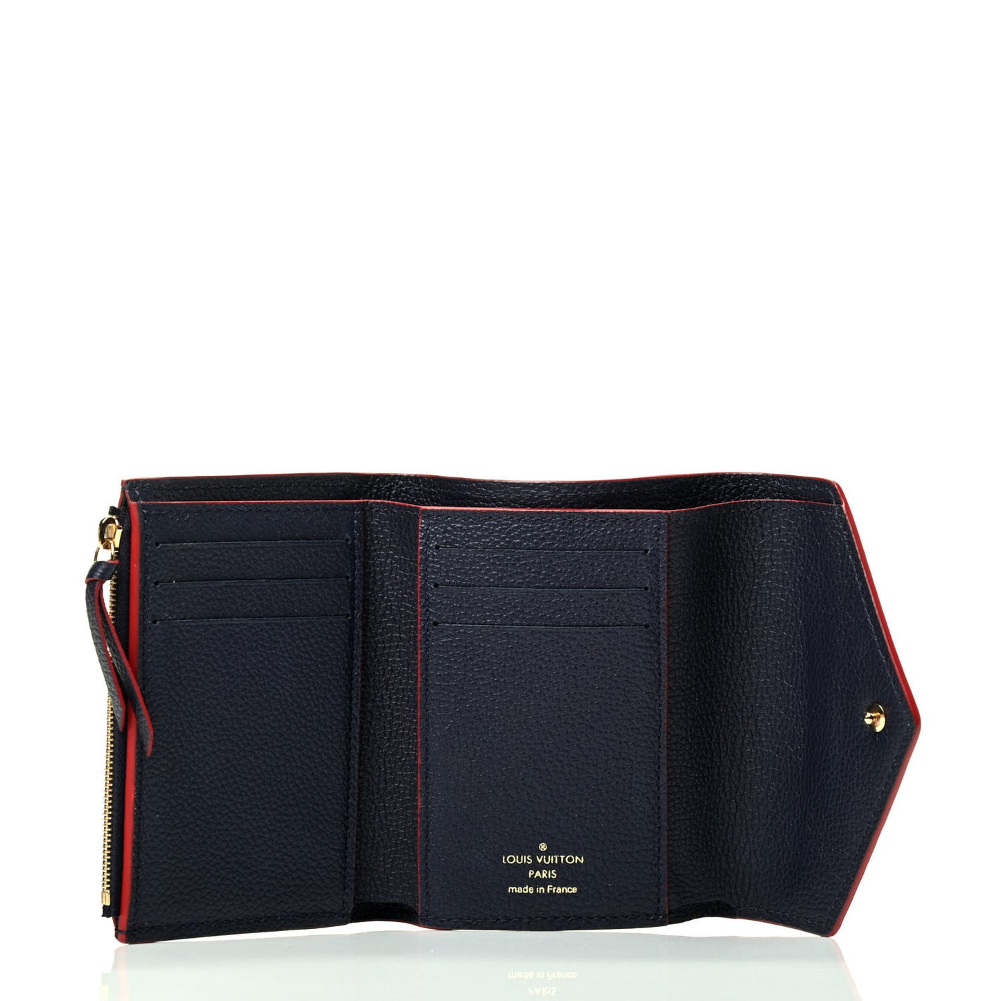 Empreinte Victorine Wallet Marine Rouge
