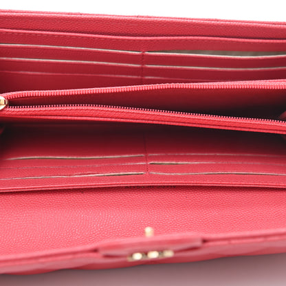 Chanel Caviar Quilted Large Gusset Flap Wallet Pink 5 of 9
