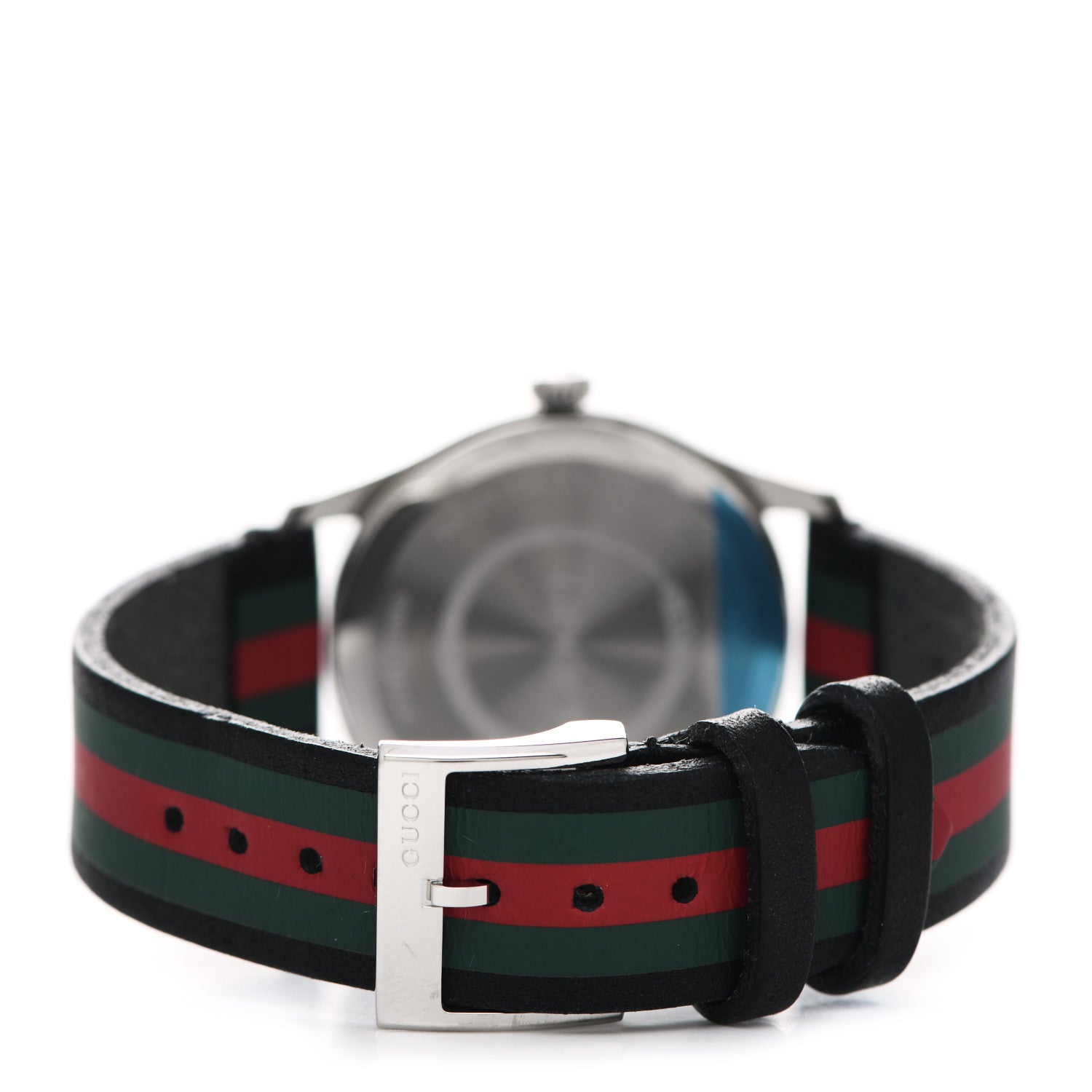 Gucci Stainless Steel Calfskin 38mm G-Timeless Stripe Web Quartz Watch Black 3 of 5