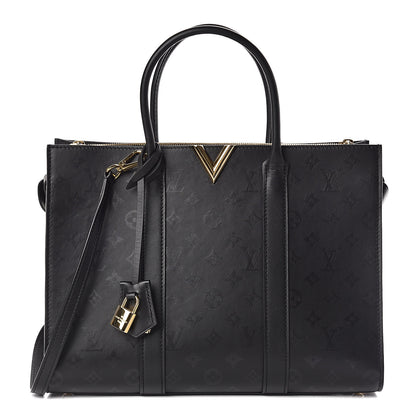 Louis Vuitton Monogram Cuir Plume Very Tote GM Black 1 of 10