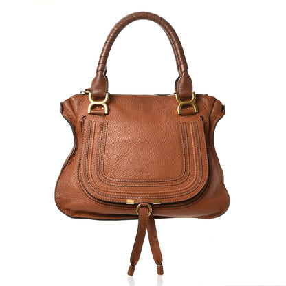 Chloe Calfskin Medium Marcie Satchel Tan 1 of 10