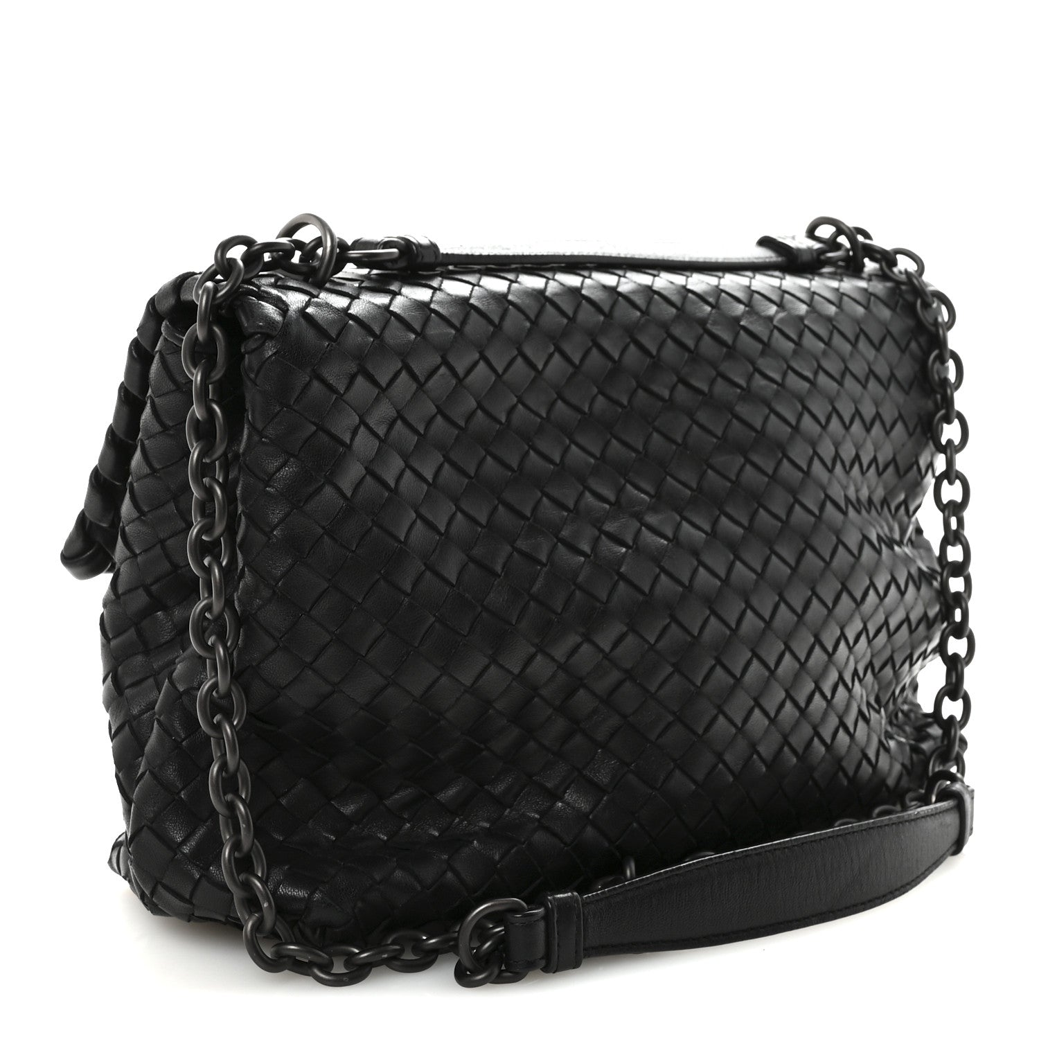 Bottega Veneta Nappa Intrecciato Large Olimpia Bag Black 1866968