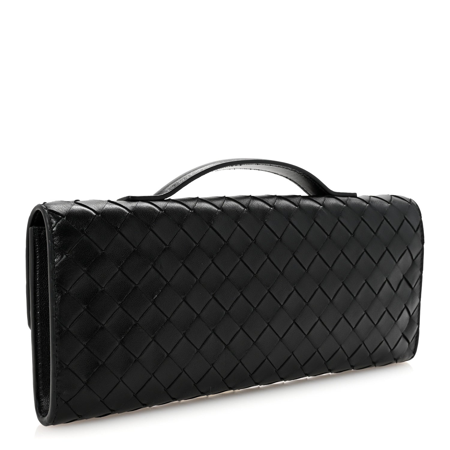 Bottega Veneta Nappa Intrecciato Long Andiamo Top Handle Clutch Black 3 of 6