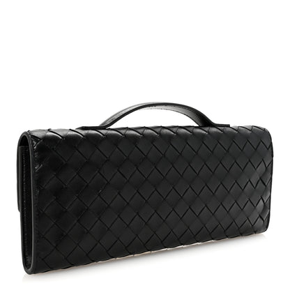 Bottega Veneta Nappa Intrecciato Long Andiamo Top Handle Clutch Black 3 of 6