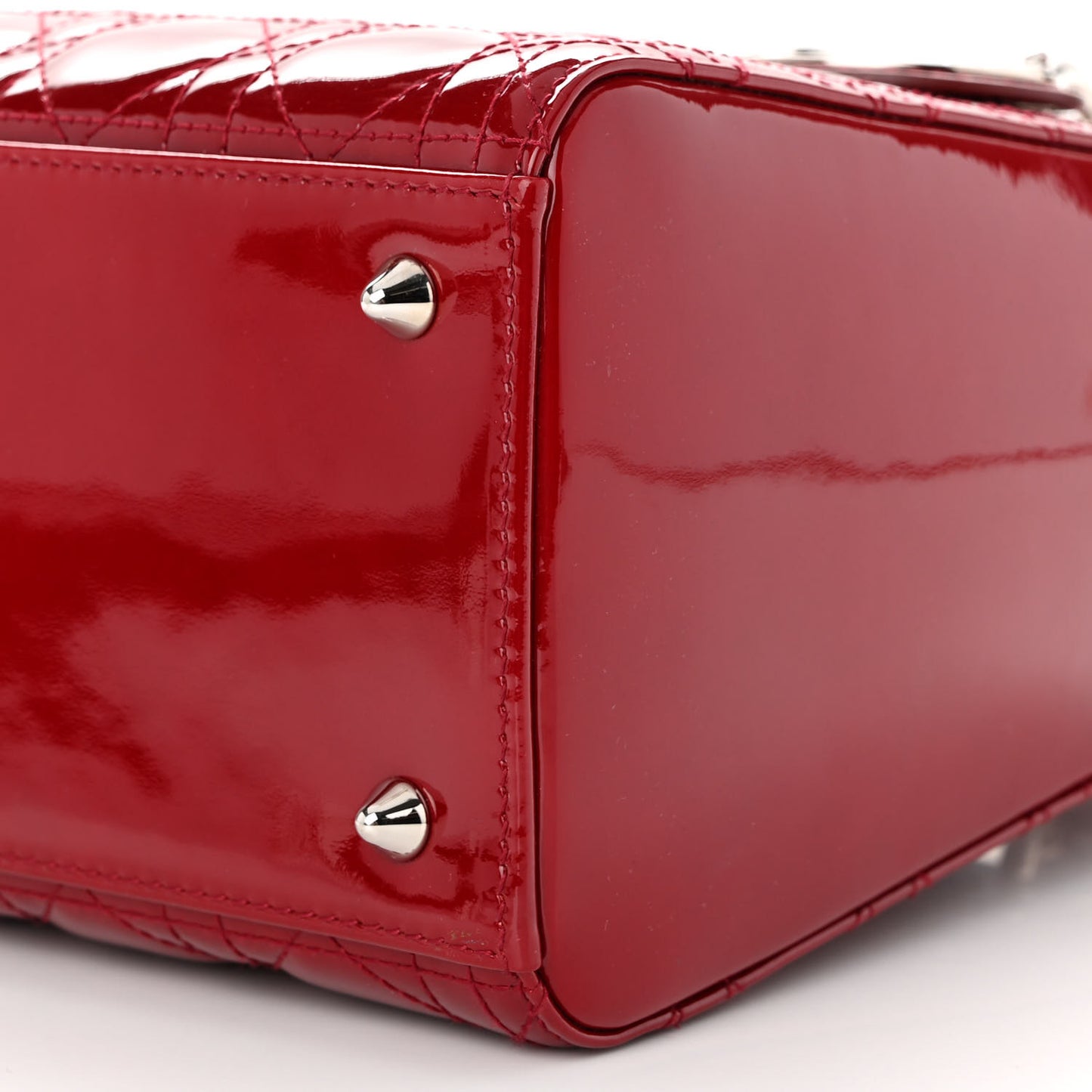 Patent Cannage Medium Lady Dior Burgundy Red