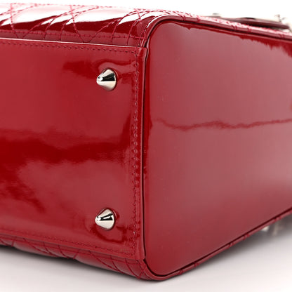 Christian Dior Patent Cannage Medium Lady Dior Burgundy Red 9 of 9