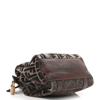 Fendi Velvet Zucca Vitello Mini Forever Boston Fango Grigio Bruciato 4 of 12