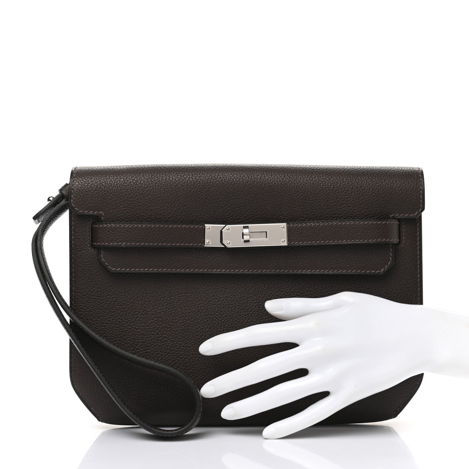 Hermes Taurillon Maurice Kelly Depeches 25 Pouch Ebene 2 of 8