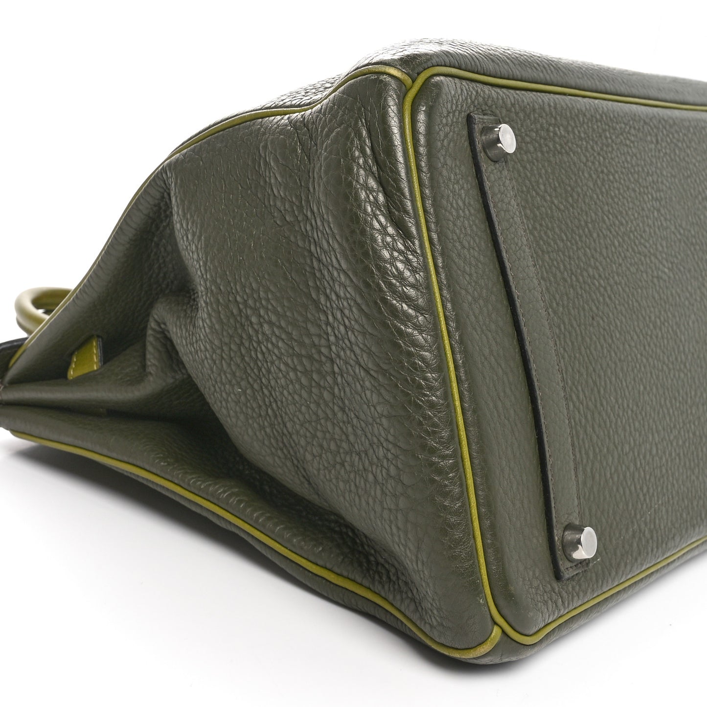 Taurillon Clemence Horseshoe Birkin 35 Vert Veronese Vert Anis