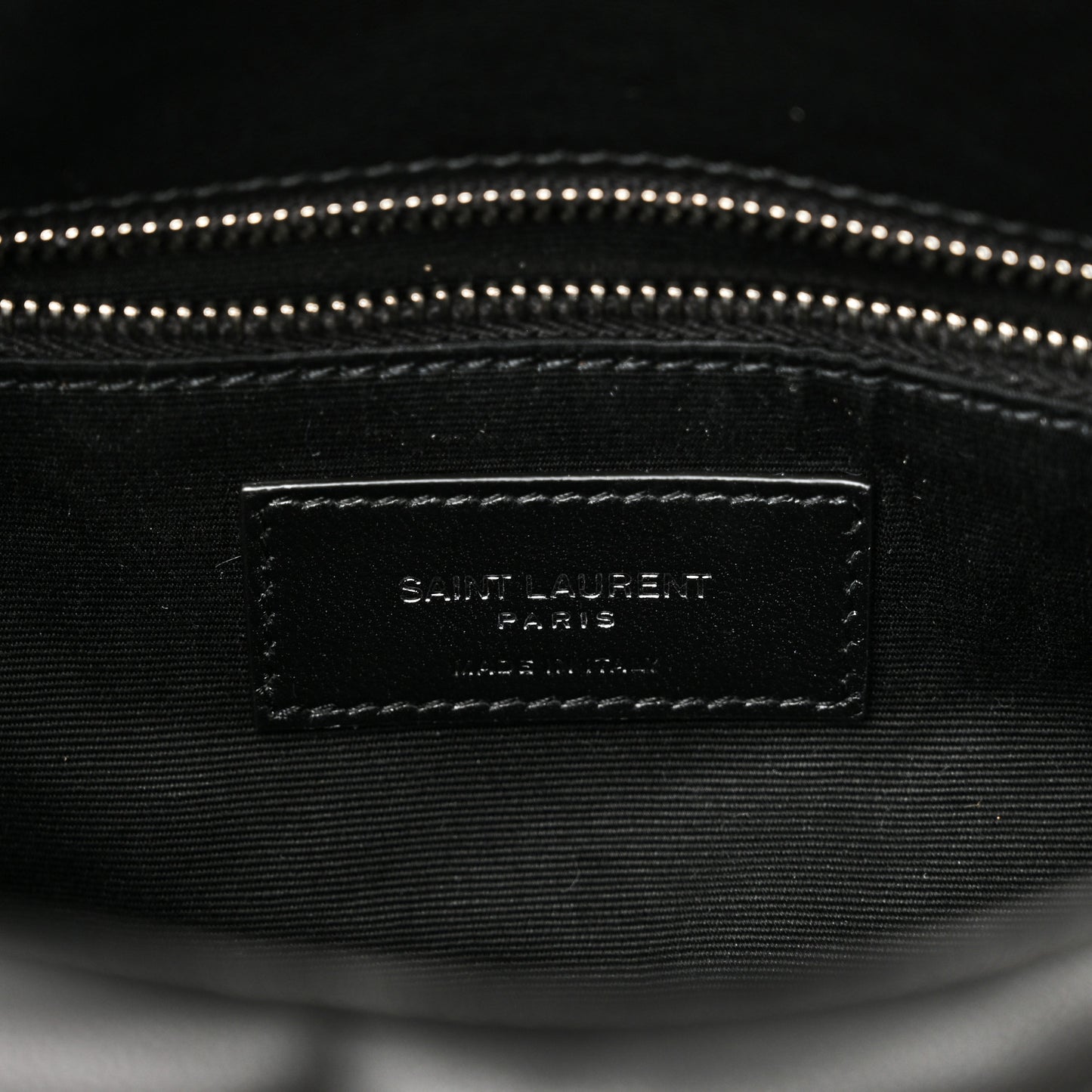 Lambskin Quilted Toy Loulou Puffer Monogram Chain Satchel Black