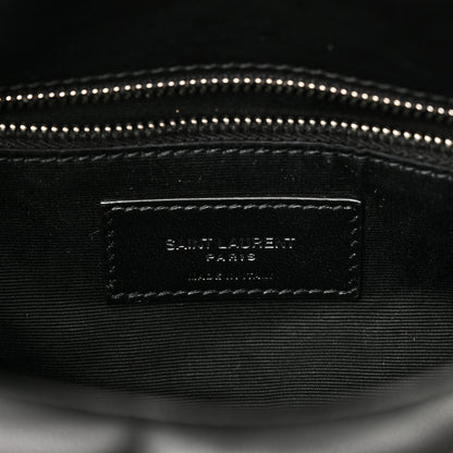 Saint Laurent Lambskin Quilted Toy Loulou Puffer Monogram Chain Satchel Black 6 of 9