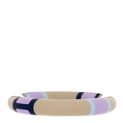 Hermes Lacquered Wood H Equipe GM Bangle Bracelet T2 Lilas 1 of 6