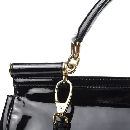 Dolce & Gabbana Patent Large Miss Sicily Satchel Black 14 of 17