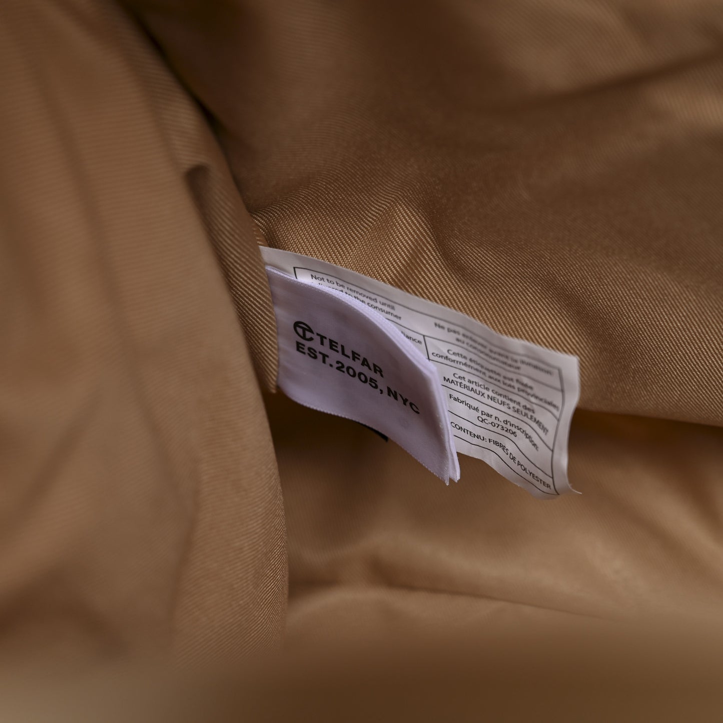 Nylon Large Puff Shopping Bag Cream