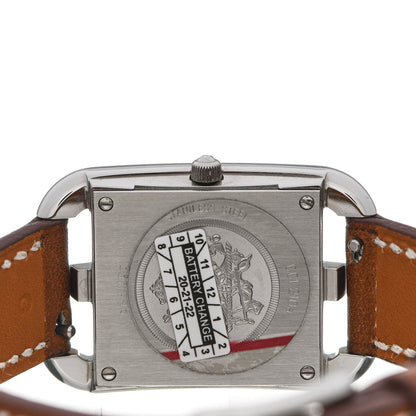 Hermes Stainless Steel Barenia 23mm Cape Cod Quartz Watch Fauve 4 of 5