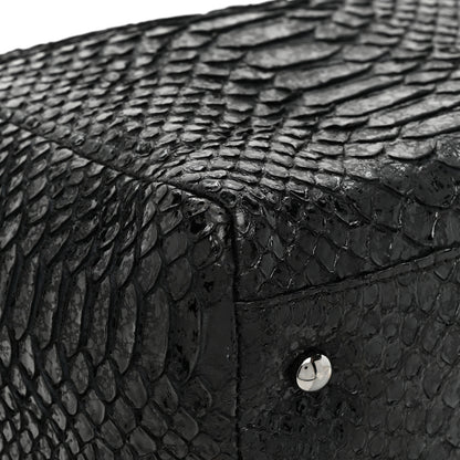 Chanel Snakeskin Accordion Tote Black 10 of 15