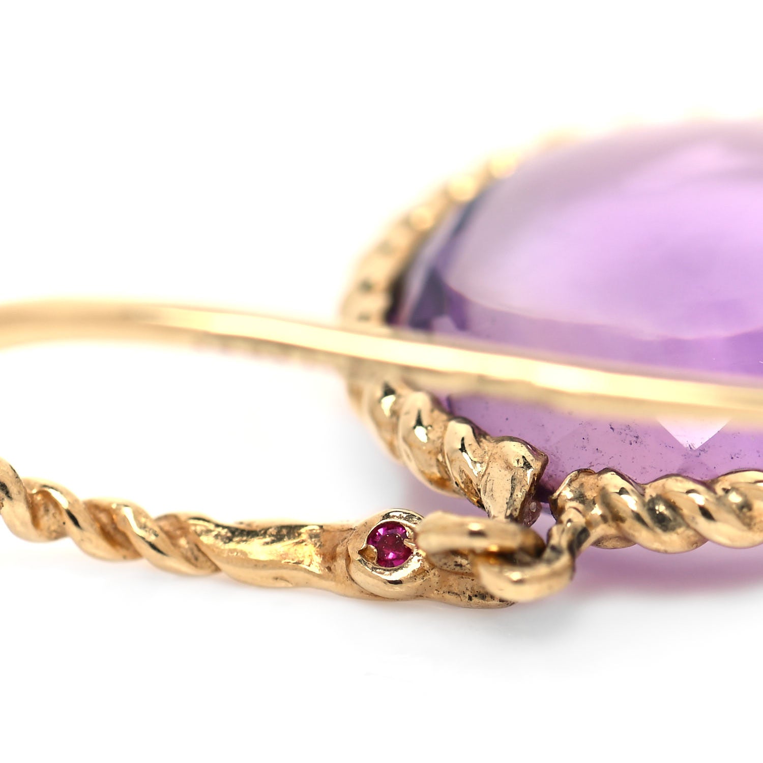 Roberto Coin 18K Yellow Gold Amethyst Ipanema Round Drop Earrings 5 of 5