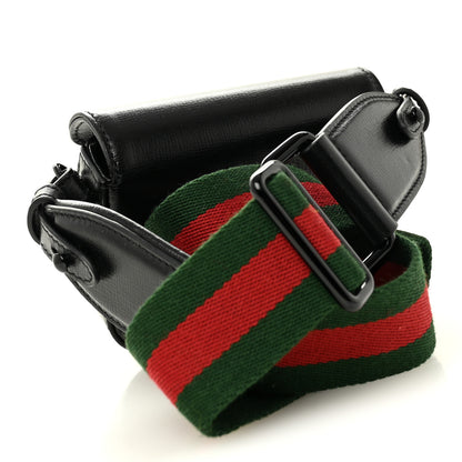 Gucci Azalea Calfskin Web Monochrome Horsebit 1955 Wallet On Strap Black 2 of 10