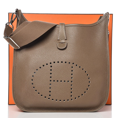 Hermes Taurillon Clemence Evelyne III PM Etoupe 10 of 10